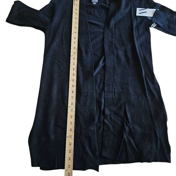 Worthington womens Sz M black open split sides  cardigan - Picture 6 of 8